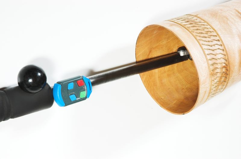 Wireless remote on a turning tool